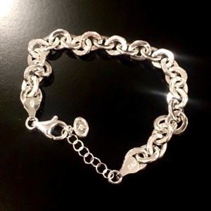 SILPADA Women’s Sterling Silver Rolo Open Interconnencted Link Bracelet